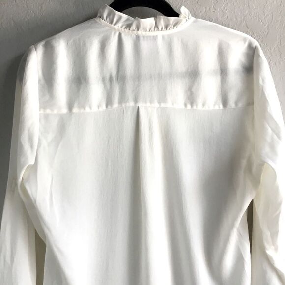 Express ruffle collar covered button and loop shirt Victorian western 1800s Med - Picture 6 of 9